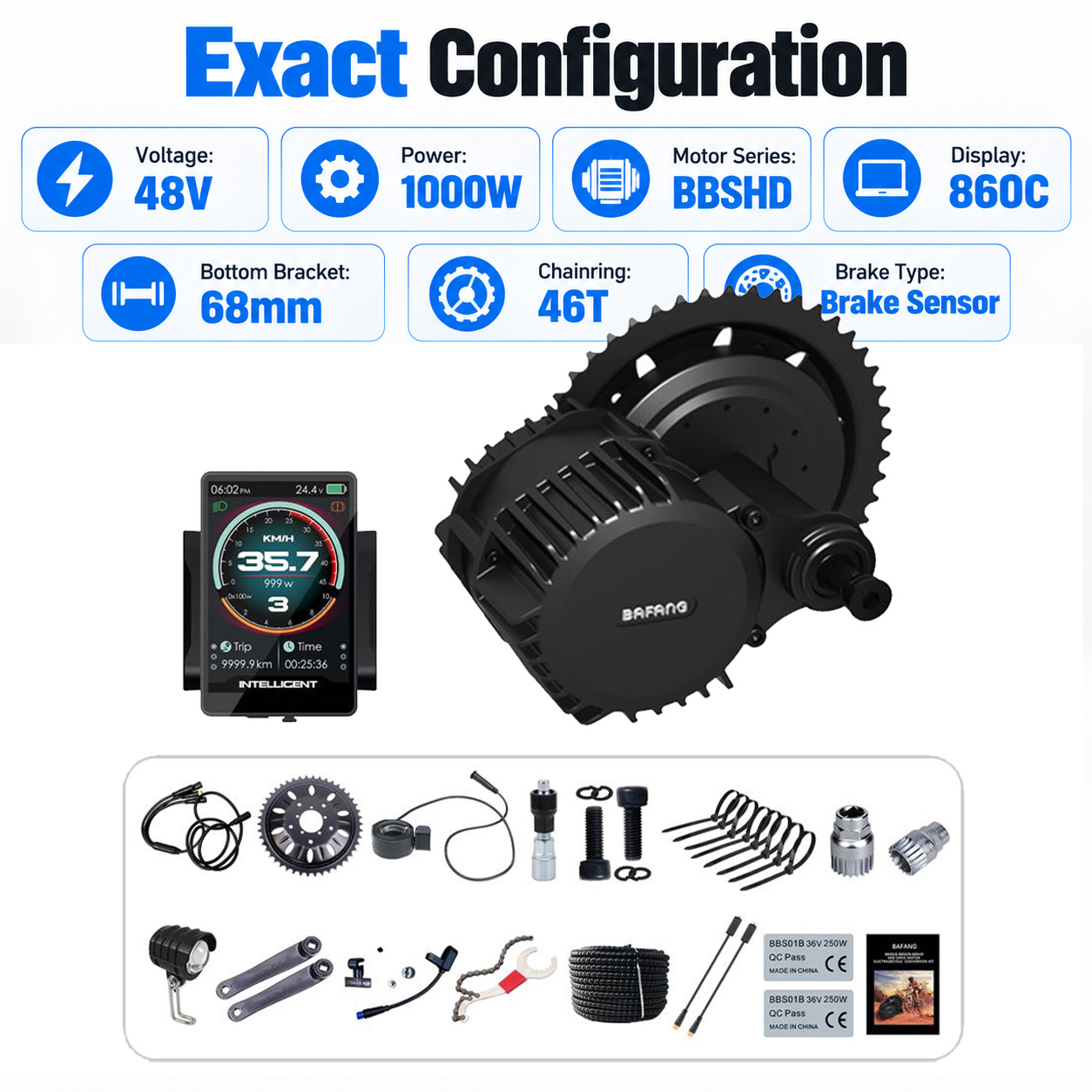 Комплект для переоборудования  – обзор и цена Mid Drive Conversion Kit 1000W